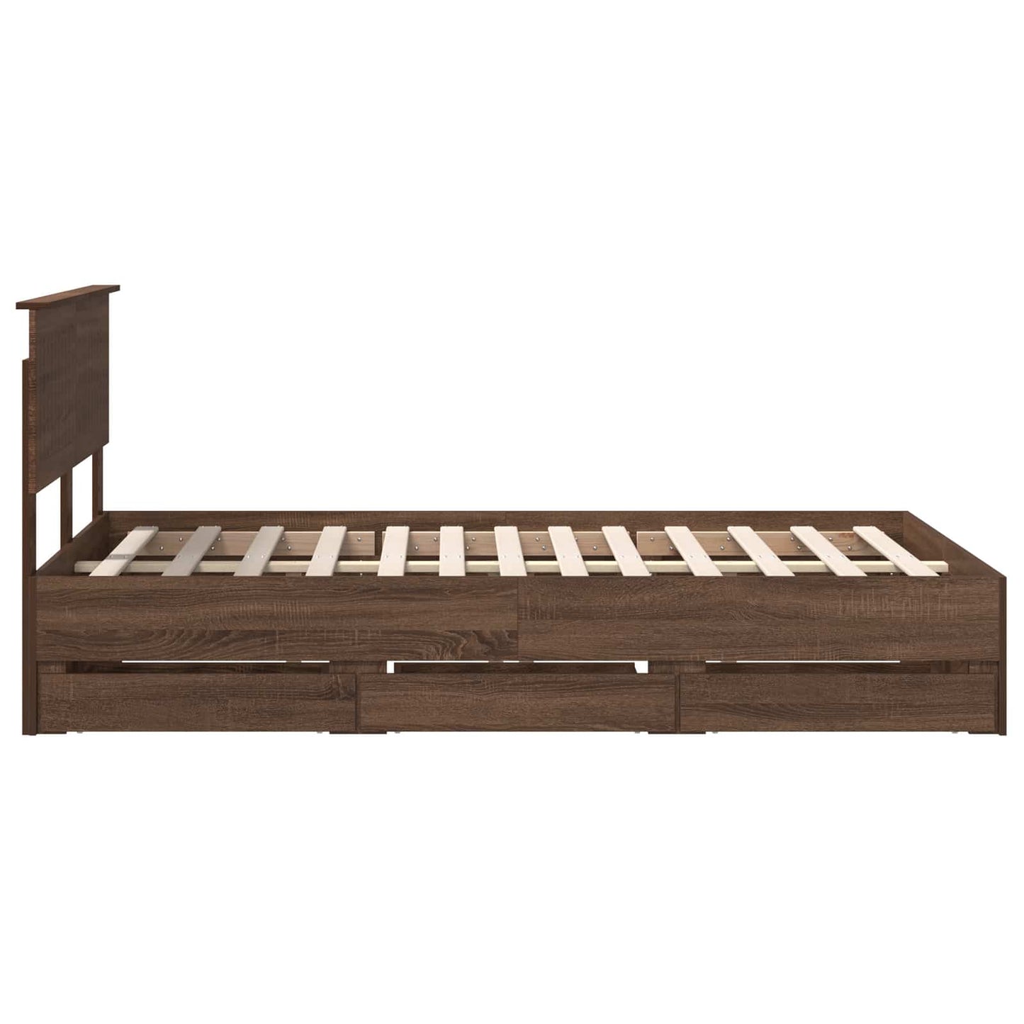 Struttura del letto con cassetto Rovere Marrone 120 x 190 cm | homemem39