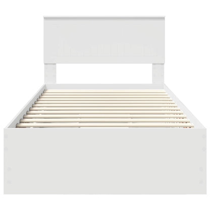 Struttura del letto Bianco 100 x 200 cm Legno Ingegnerizzato