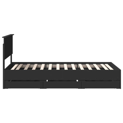 Struttura del letto Nero 100 x 200 cm Legno Ingegnerizzato | homemem39