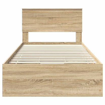 Struttura del letto con cassetto Rovere Sonoma 100 x 200 cm