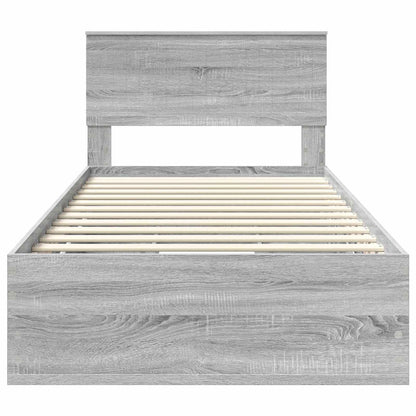Struttura del letto con cassetto Grigio Sonoma 100 x 200 cm | homemem39