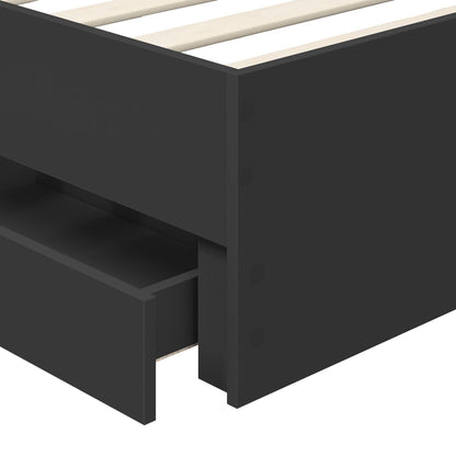 Struttura del letto Nero 90 x 200 cm Legno Ingegnerizzato