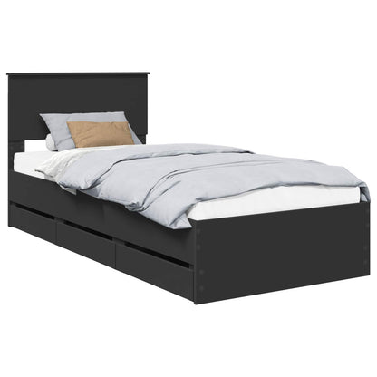 Struttura del letto Nero 90 x 200 cm Legno Ingegnerizzato