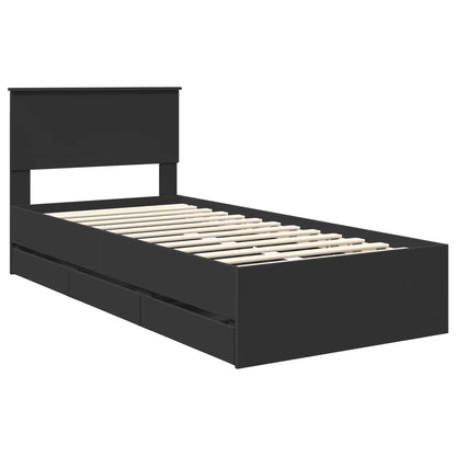 Struttura del letto Nero 90 x 190 cm Legno Ingegnerizzato