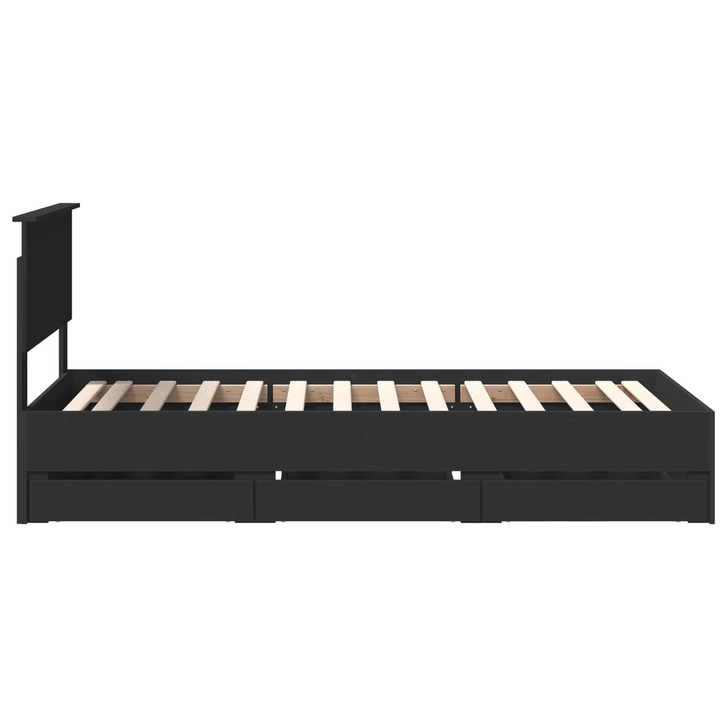 Struttura del letto Nero 90 x 200 cm Legno Ingegnerizzato