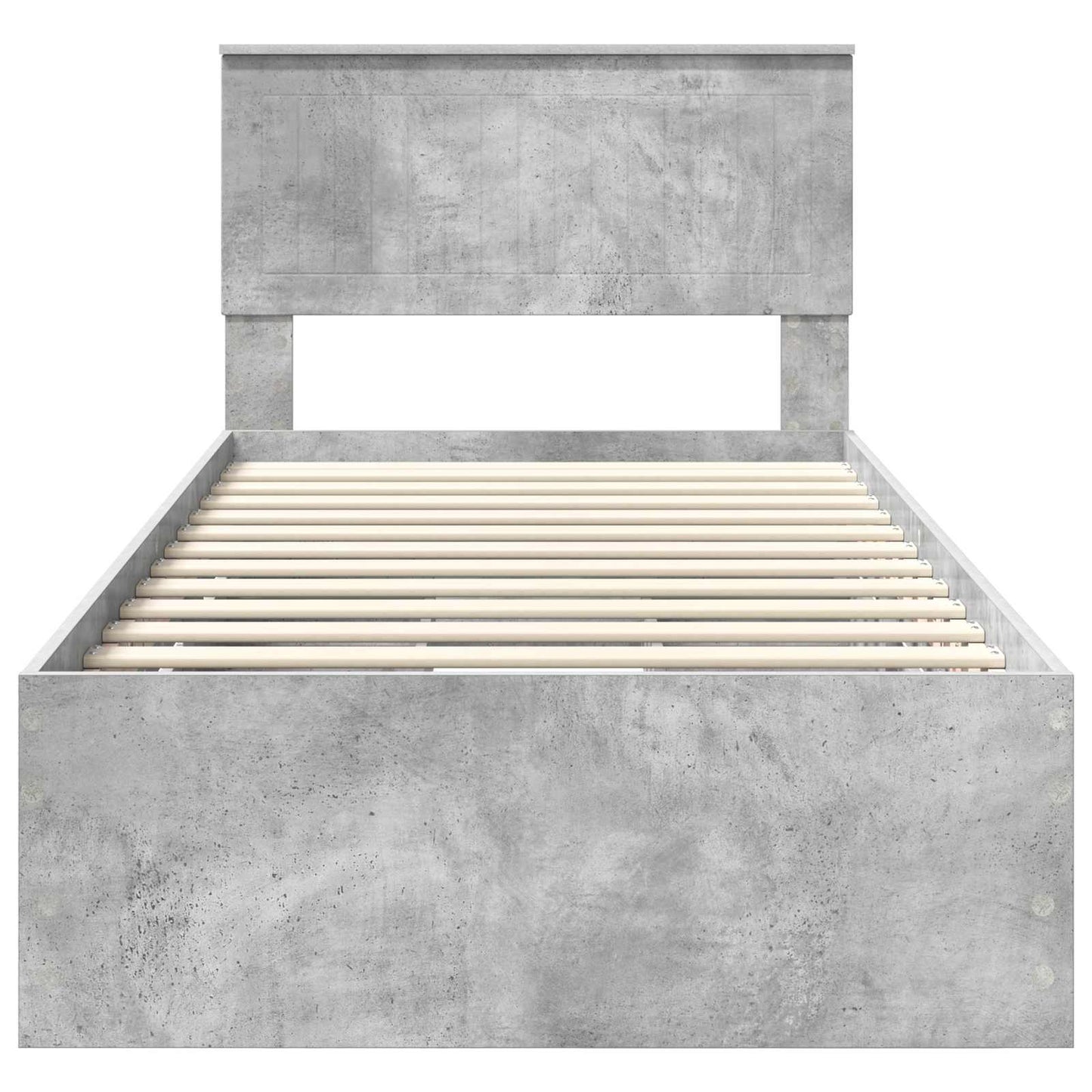 Struttura del letto con cassetto Grigio cemento 90 x 200 cm