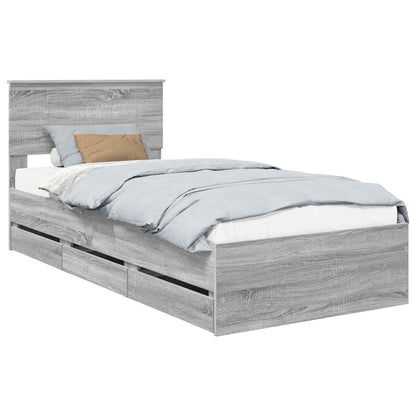 Struttura del letto Grigio Sonoma Legno Ingegnerizzato