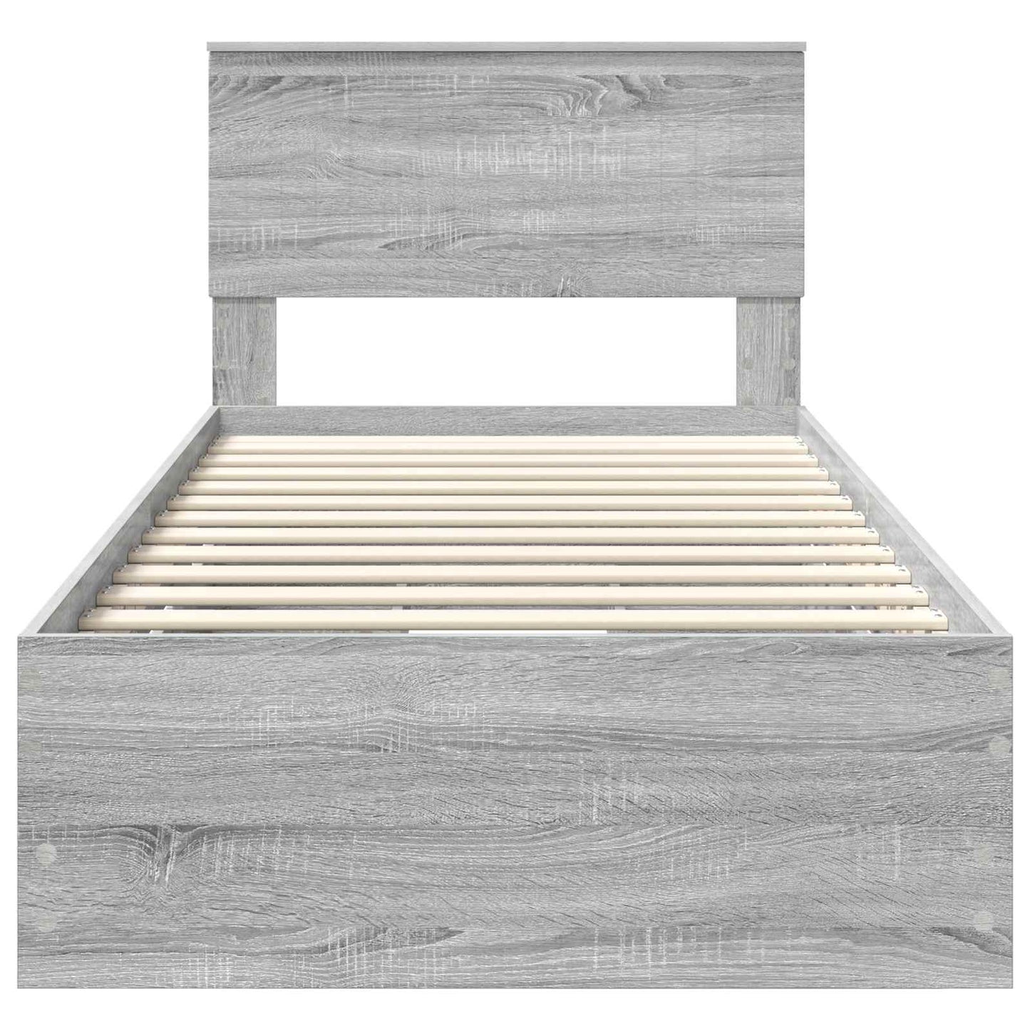 Struttura del letto con cassetto Grigio Sonoma 90 x 190 cm
