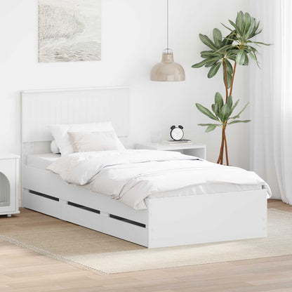 Struttura del letto Bianco 90 x 190 cm Legno Ingegnerizzato