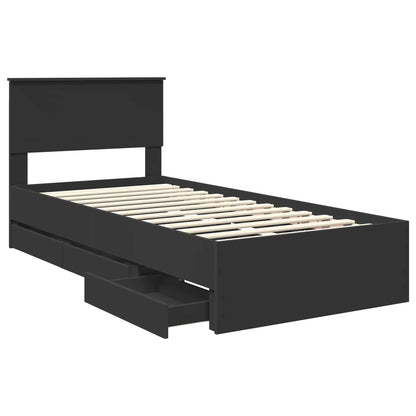 Struttura del letto Nero 90 x 200 cm Legno Ingegnerizzato