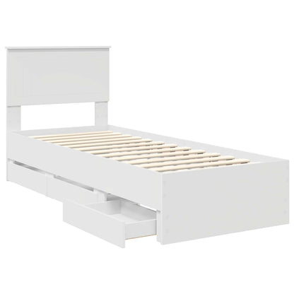 Struttura del letto Bianco 75 x 190 cm Legno Ingegnerizzato