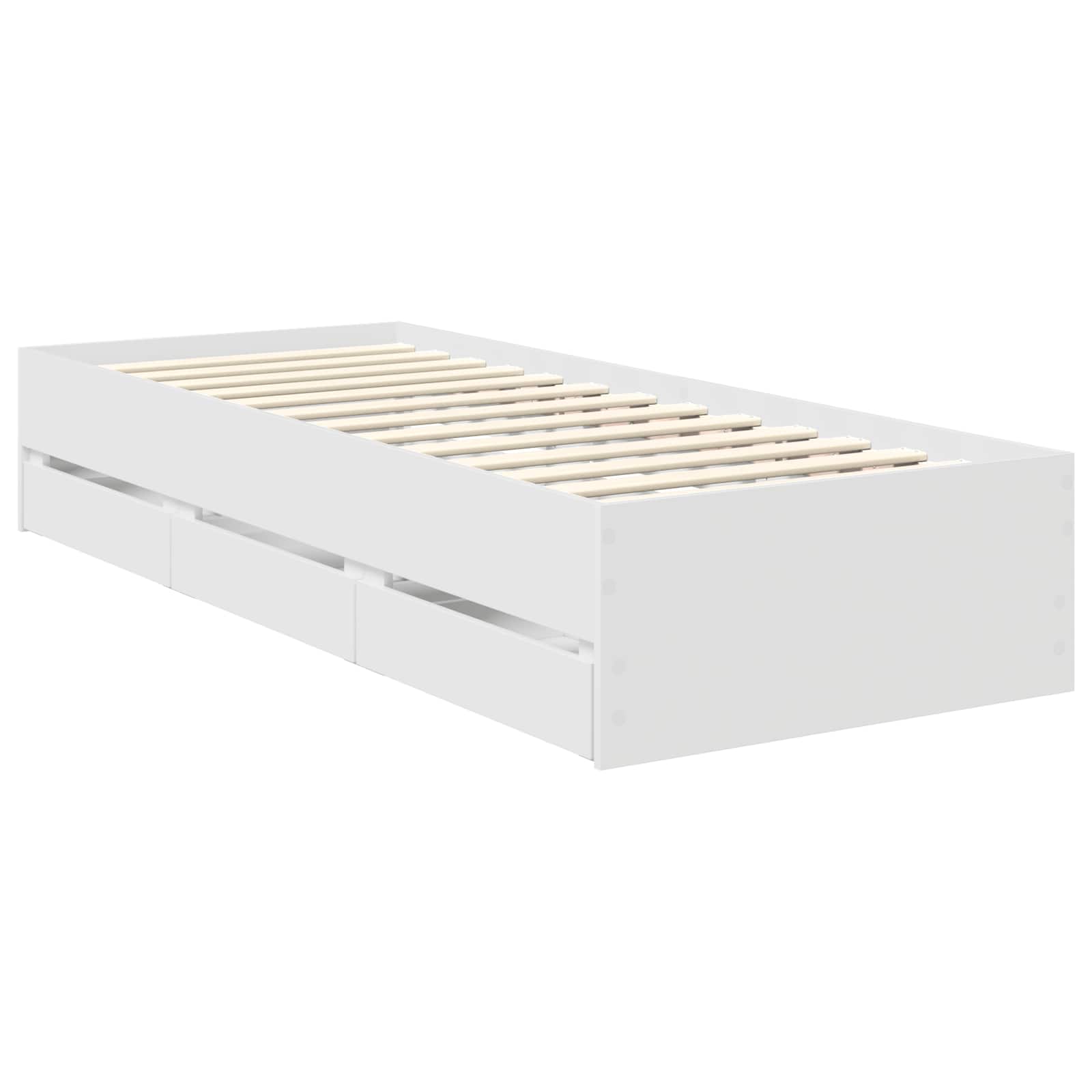 Struttura del letto Bianco 75 x 190 cm Legno Ingegnerizzato | homemem39