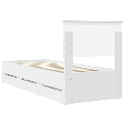 Struttura del letto Bianco 75 x 190 cm Legno Ingegnerizzato | homemem39