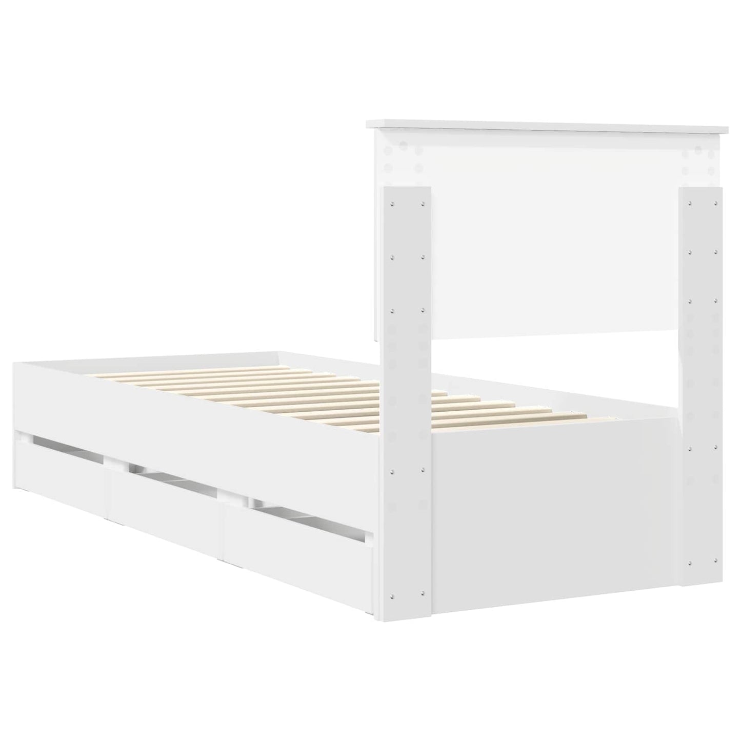 Struttura del letto Bianco 75 x 190 cm Legno Ingegnerizzato