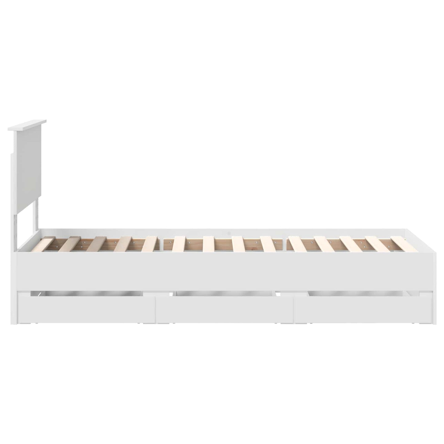 Struttura del letto Bianco 75 x 190 cm Legno Ingegnerizzato | homemem39