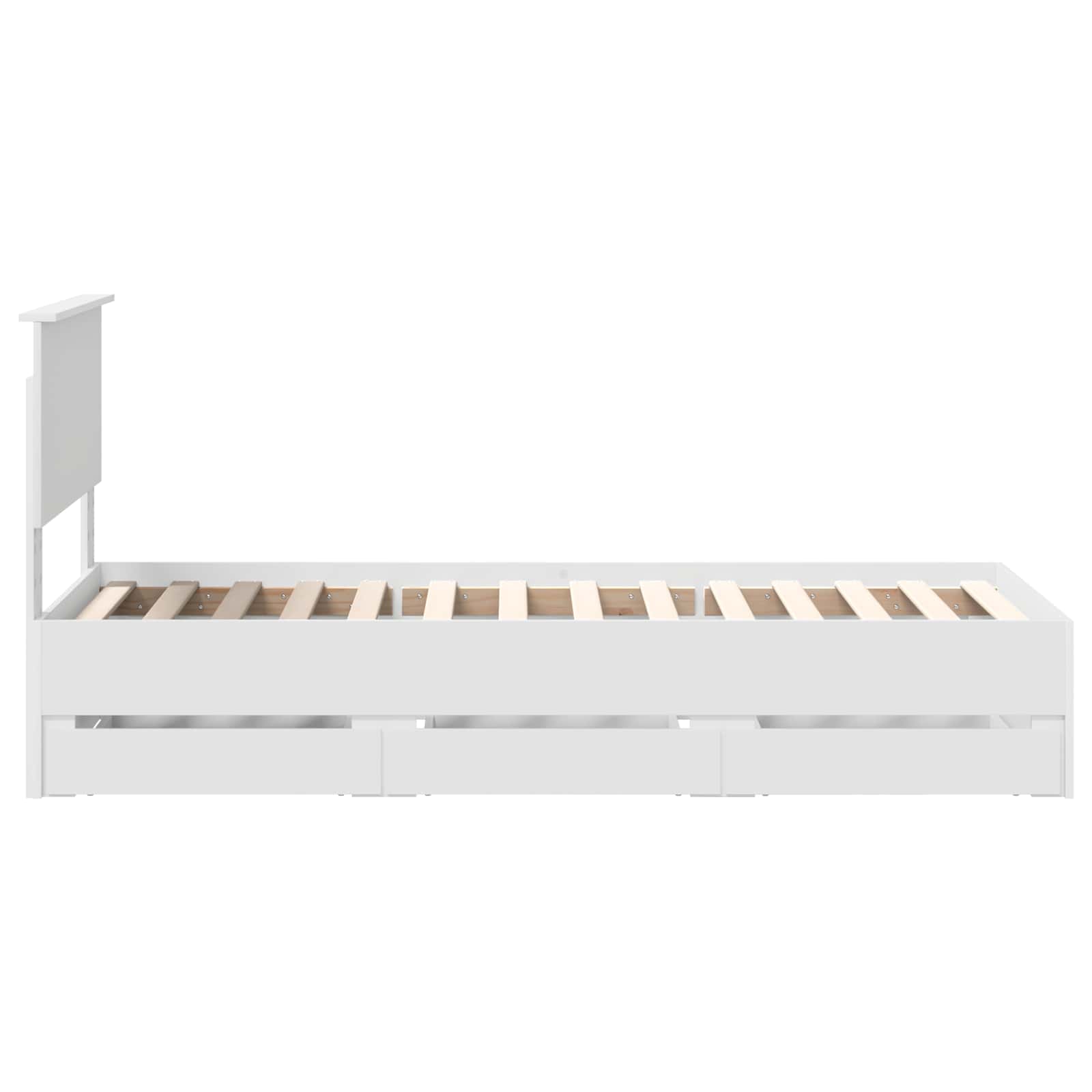 Struttura del letto Bianco 75 x 190 cm Legno Ingegnerizzato | homemem39