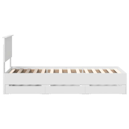Struttura del letto Bianco 75 x 190 cm Legno Ingegnerizzato | homemem39
