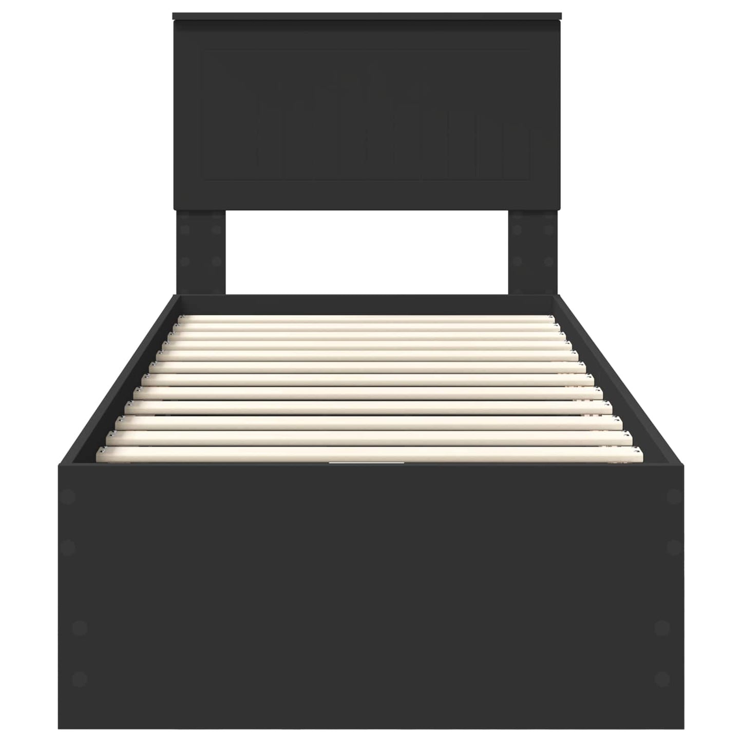 Struttura del letto Nero 75 x 190 cm Legno Ingegnerizzato | homemem39
