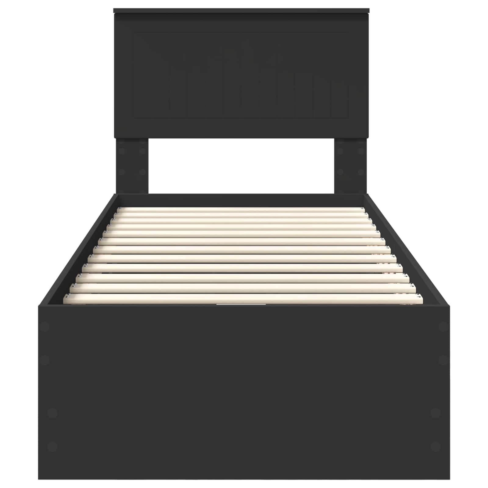 Struttura del letto Nero 75 x 190 cm Legno Ingegnerizzato | homemem39