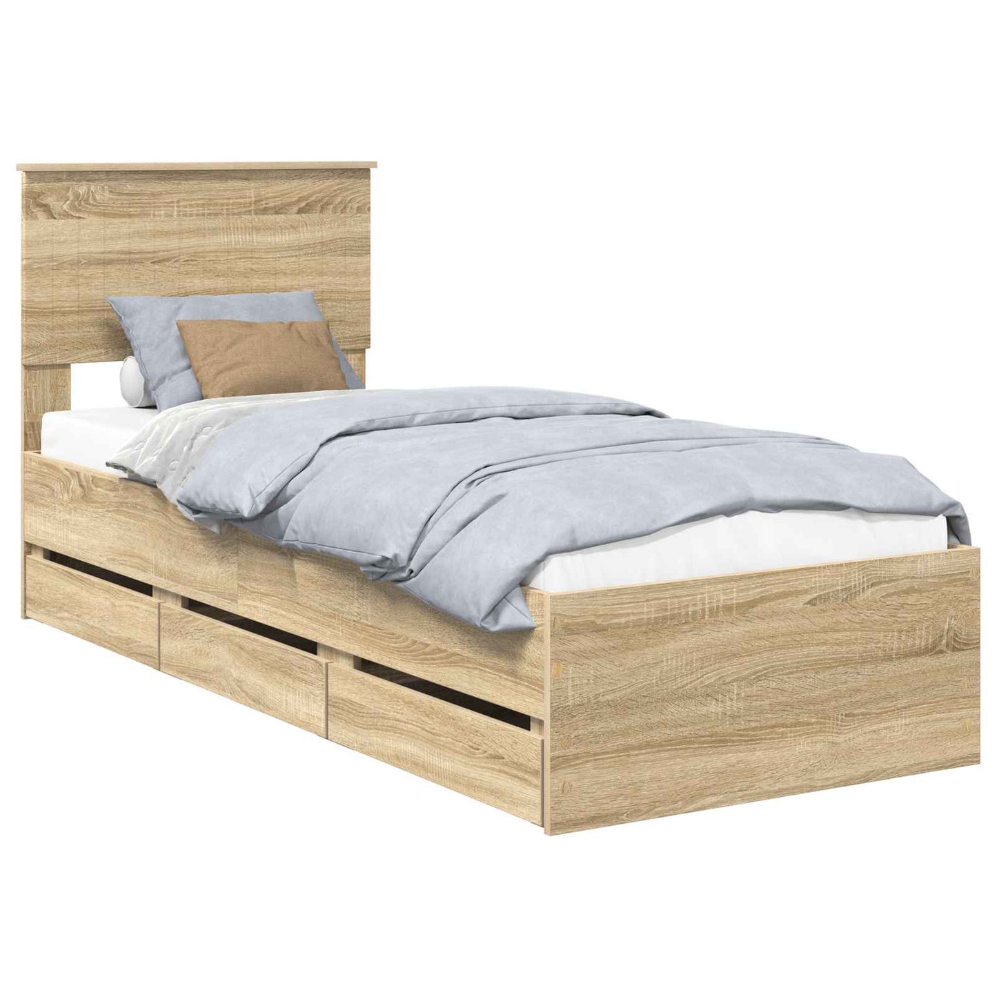 Struttura del letto con cassetto Rovere Sonoma 75 x 190 cm | homemem39