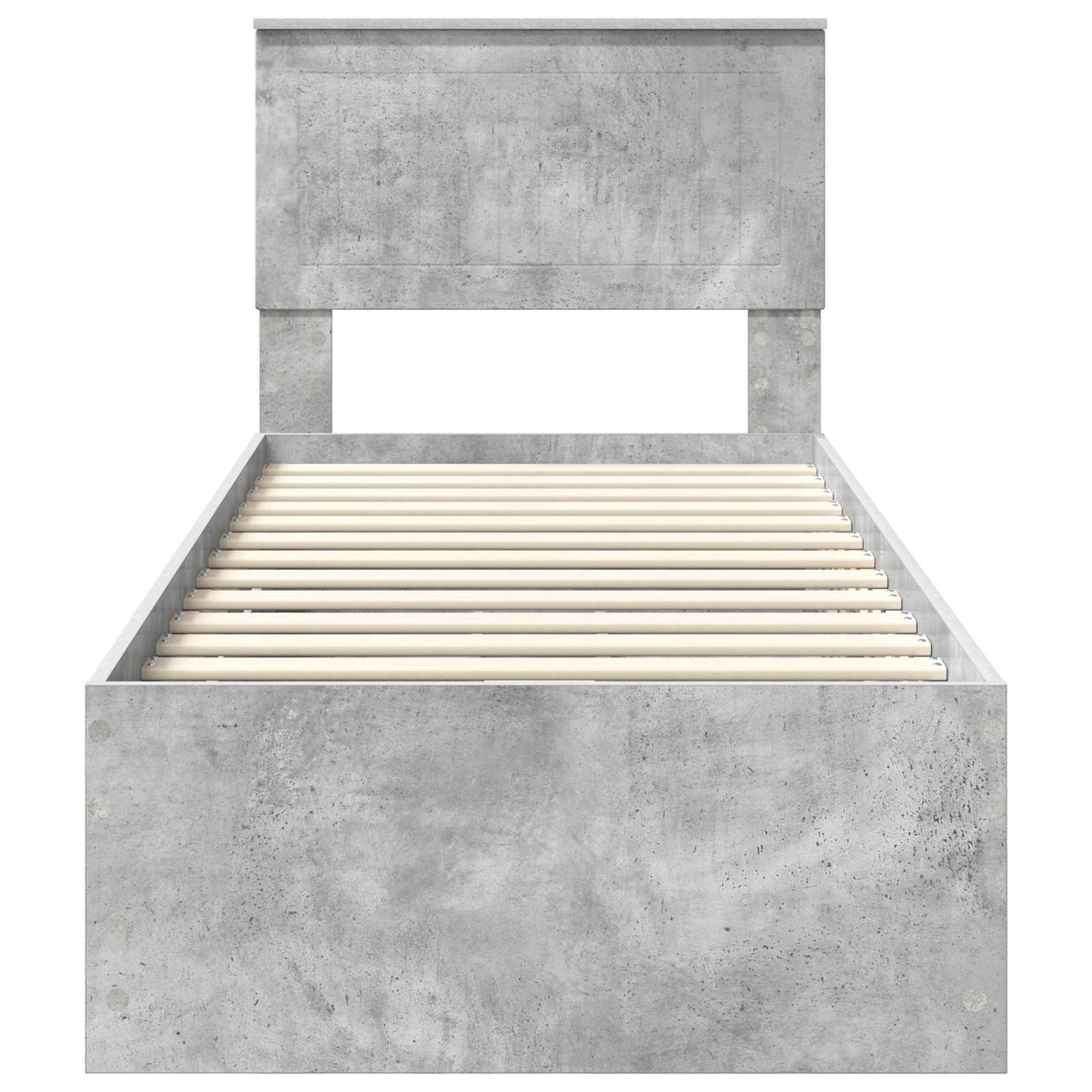Struttura del letto con cassetto Grigio cemento 75 x 190 cm