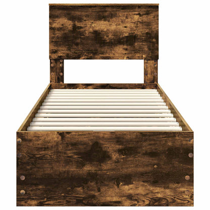Struttura del letto con cassetto Rovere fumé 75 x 190 cm | homemem39