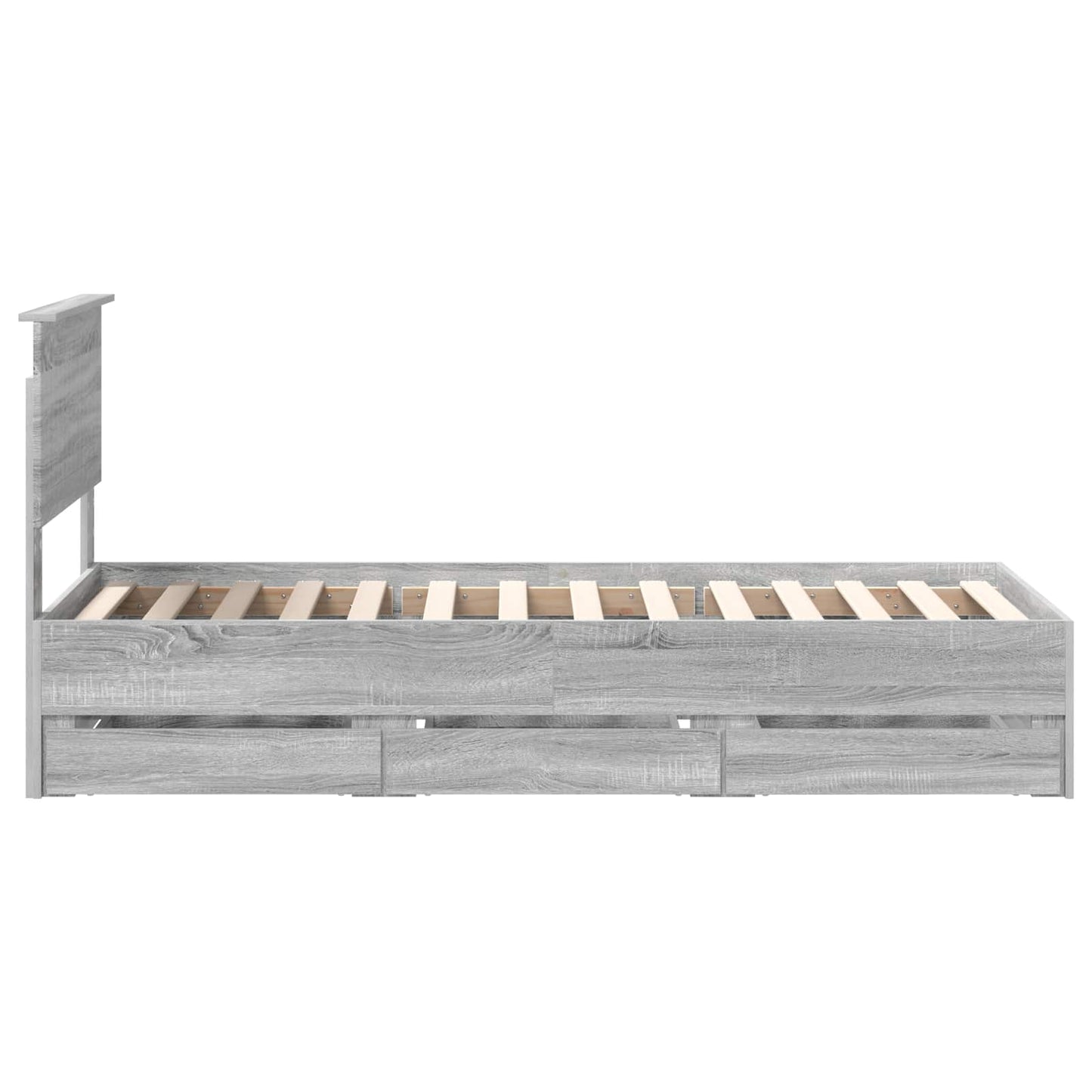 Struttura del letto con cassetto Grigio Sonoma 75 x 190 cm | homemem39