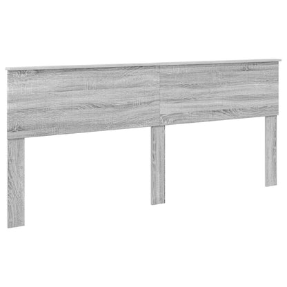 Letto con Contenitore con testiera Grigio Sonoma 200 x 200 cm | homemem39