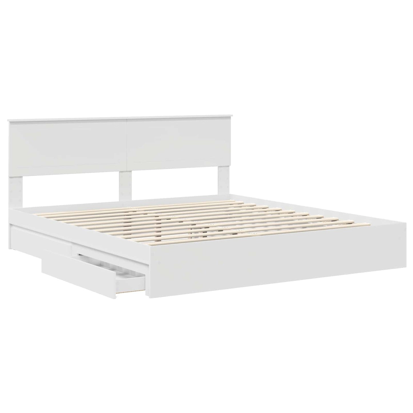Letto con Contenitore Bianco 180 x 200 cm Legno multistrato | homemem39