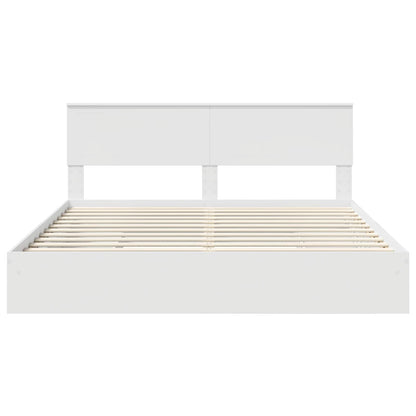Letto con Contenitore Bianco 180 x 200 cm Legno multistrato | homemem39