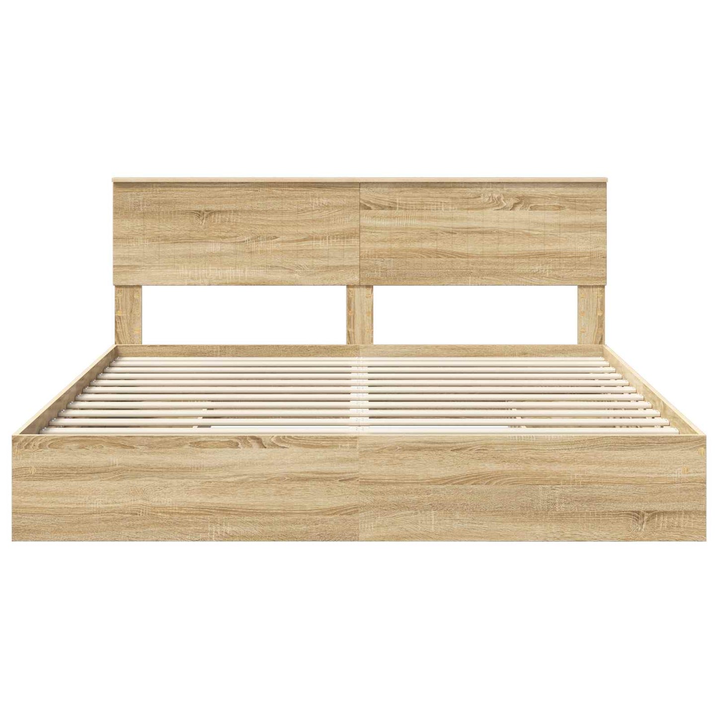 Letto con Contenitore con testiera Rovere Sonoma 180 x 200 cm | homemem39