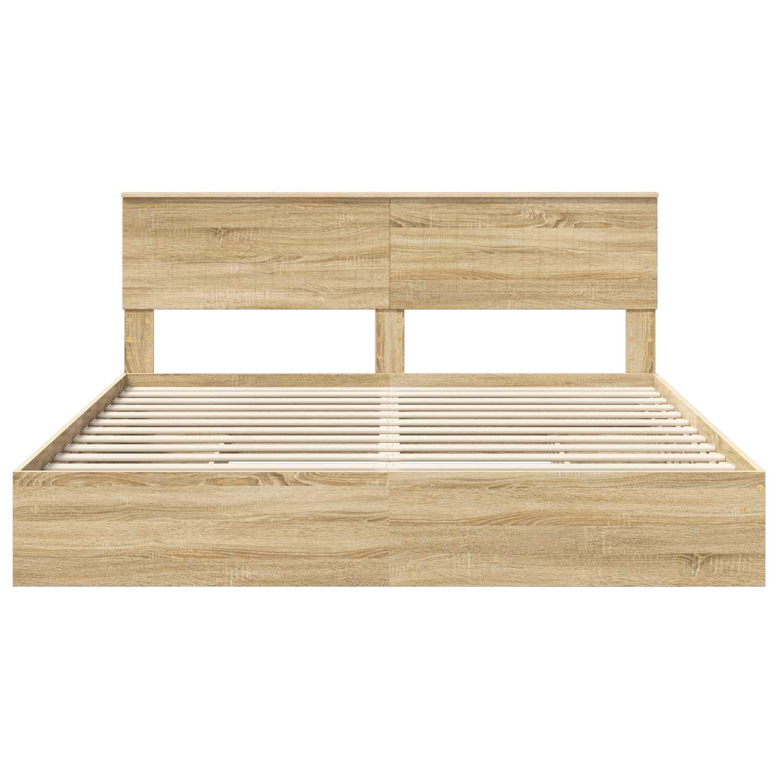 Letto con Contenitore con testiera Rovere Sonoma 180 x 200 cm | homemem39