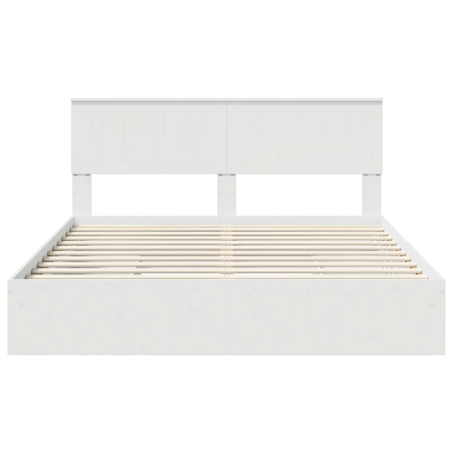 Letto con Contenitore Bianco 160 x 200 cm Legno multistrato | homemem39