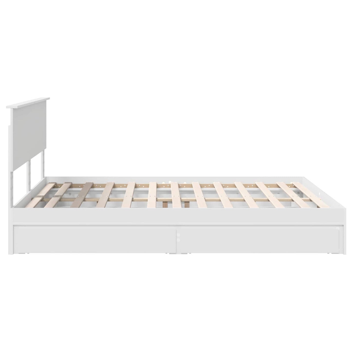 Letto con Contenitore Bianco 160 x 200 cm Legno multistrato | homemem39