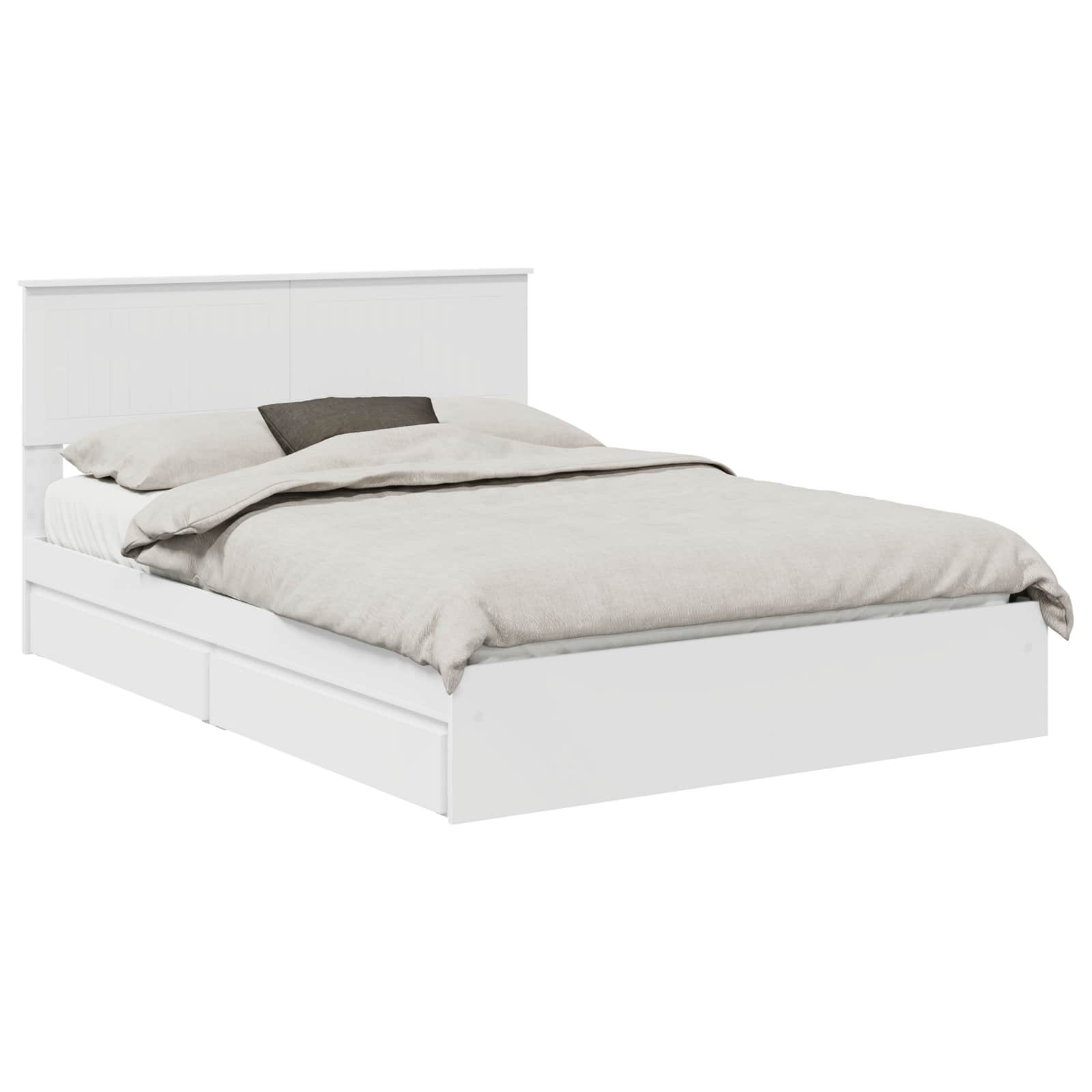 Letto con Contenitore Bianco 140 x 200 cm Legno multistrato | homemem39
