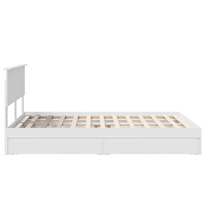 Letto con Contenitore Bianco 140 x 200 cm Legno multistrato | homemem39