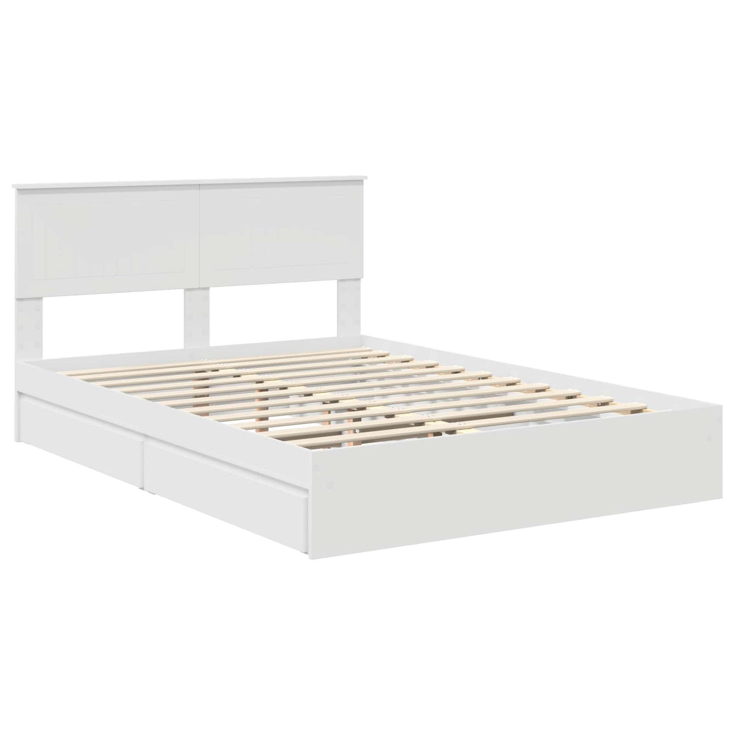 Letto con Contenitore Bianco 140 x 190 cm Legno multistrato | homemem39
