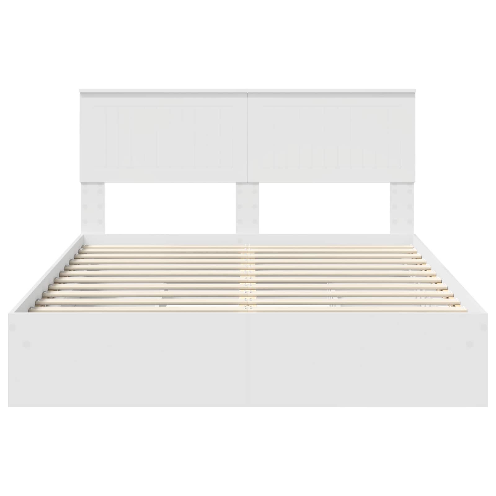 Letto con Contenitore Bianco 140 x 190 cm Legno multistrato | homemem39
