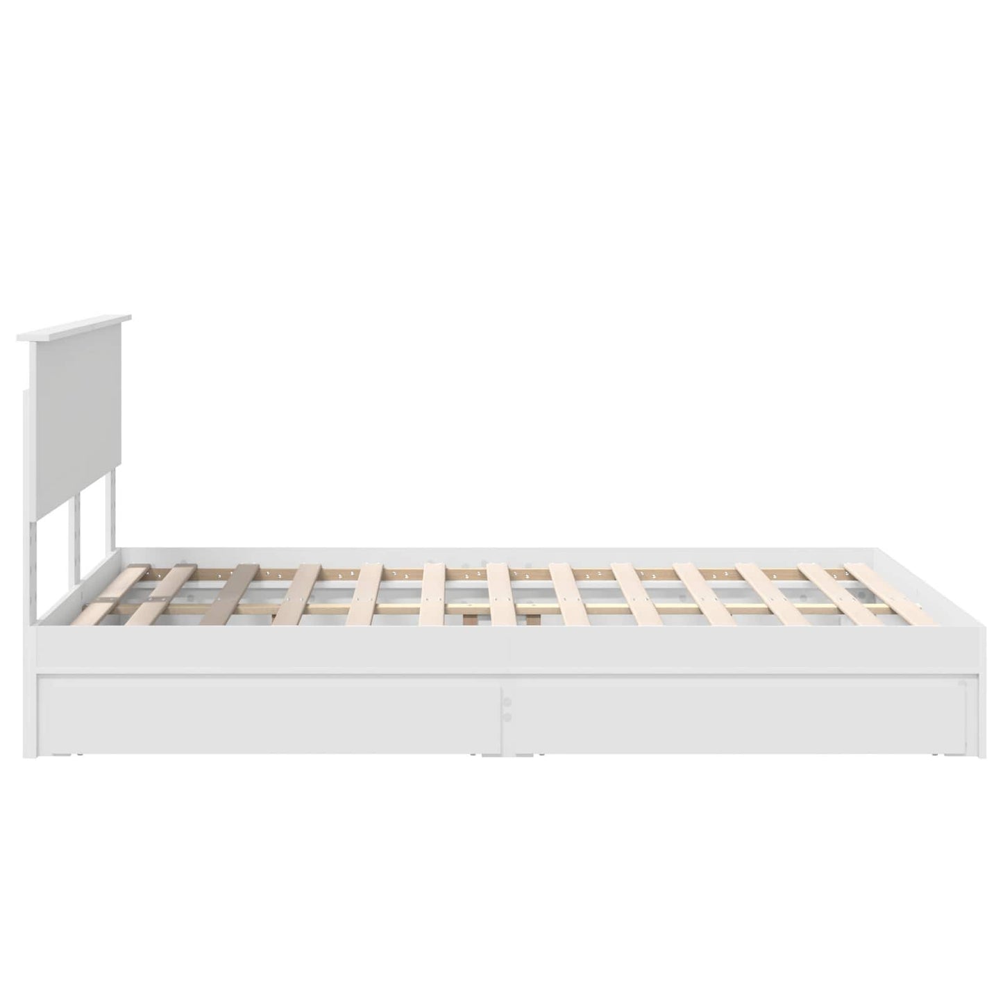 Letto con Contenitore Bianco 140 x 190 cm Legno multistrato | homemem39