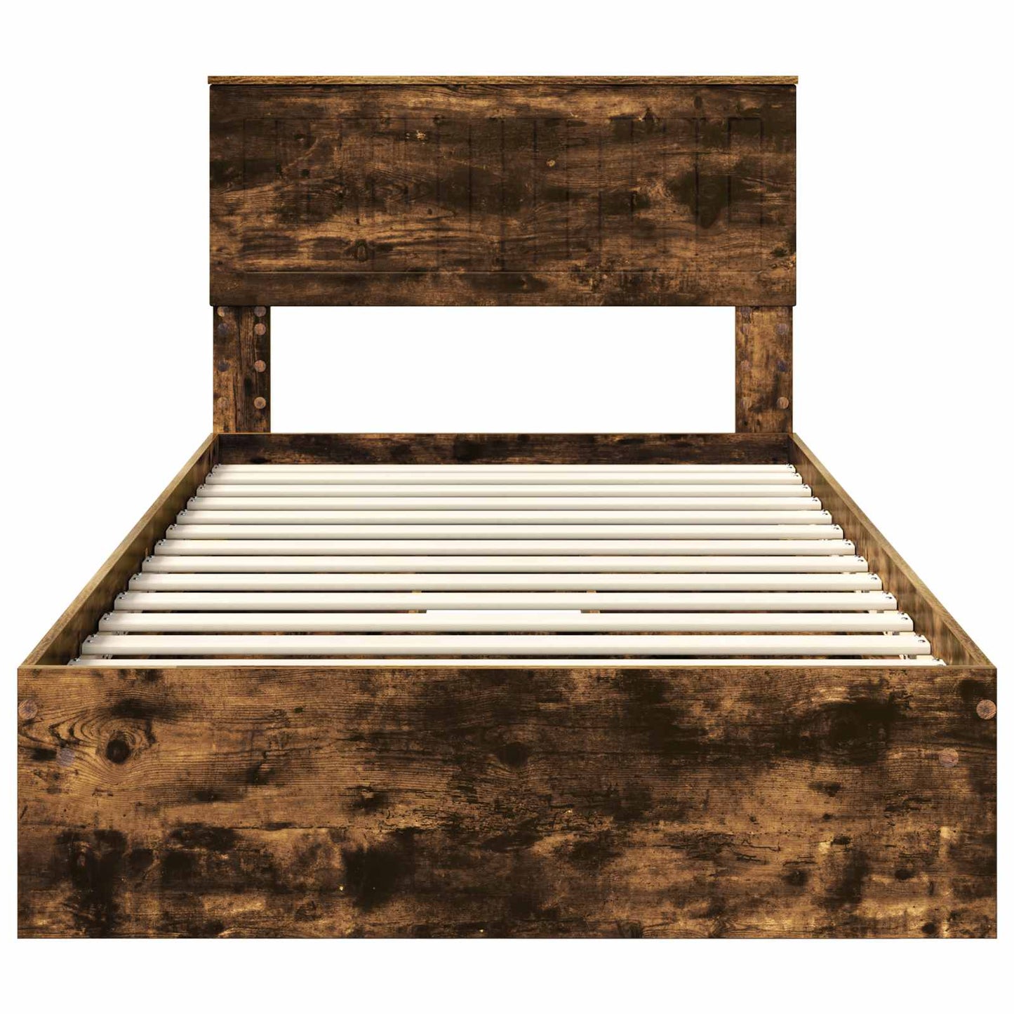 Letto con Contenitore con testiera Rovere fumé 100 x 200 cm | homemem39