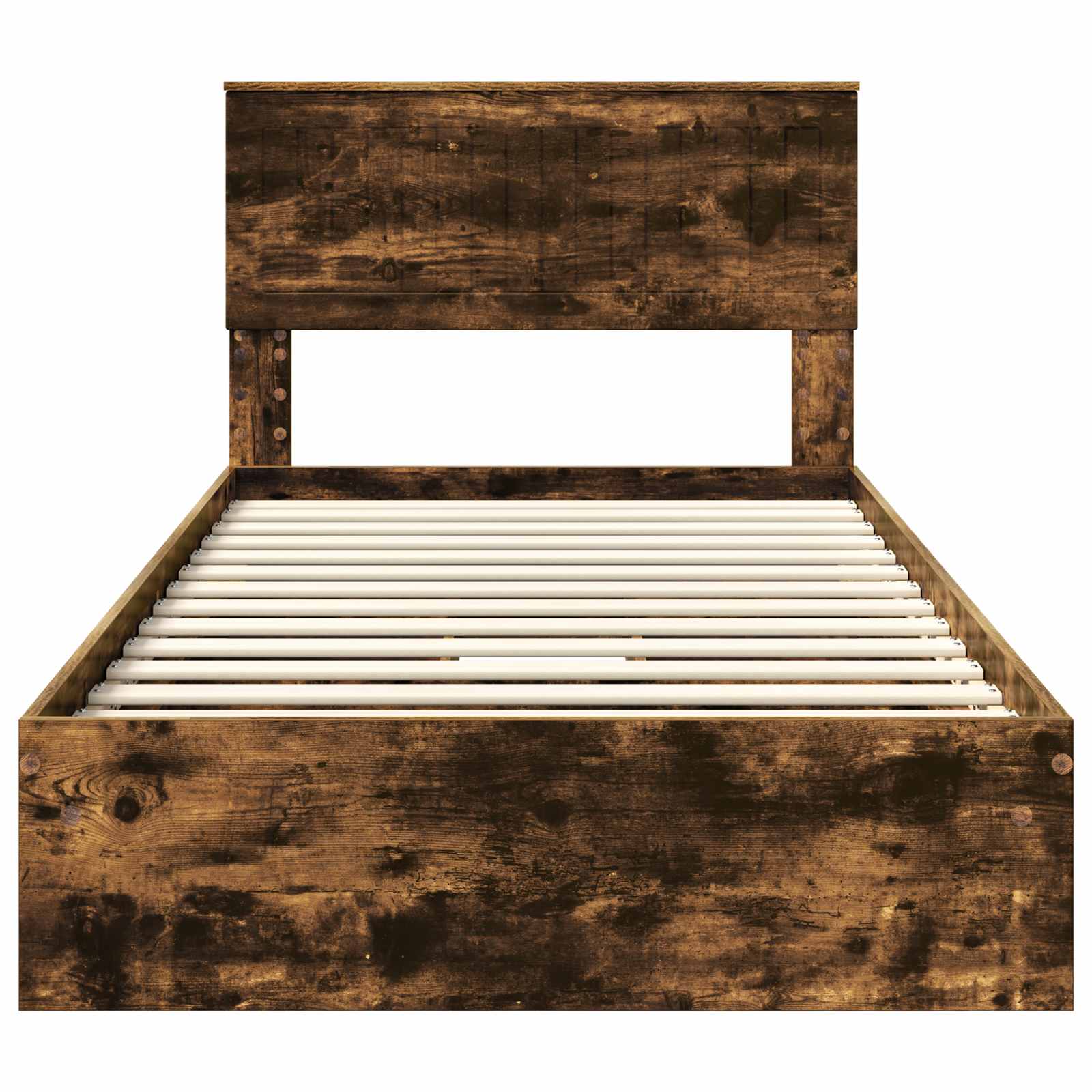 Letto con Contenitore con testiera Rovere fumé 100 x 200 cm | homemem39
