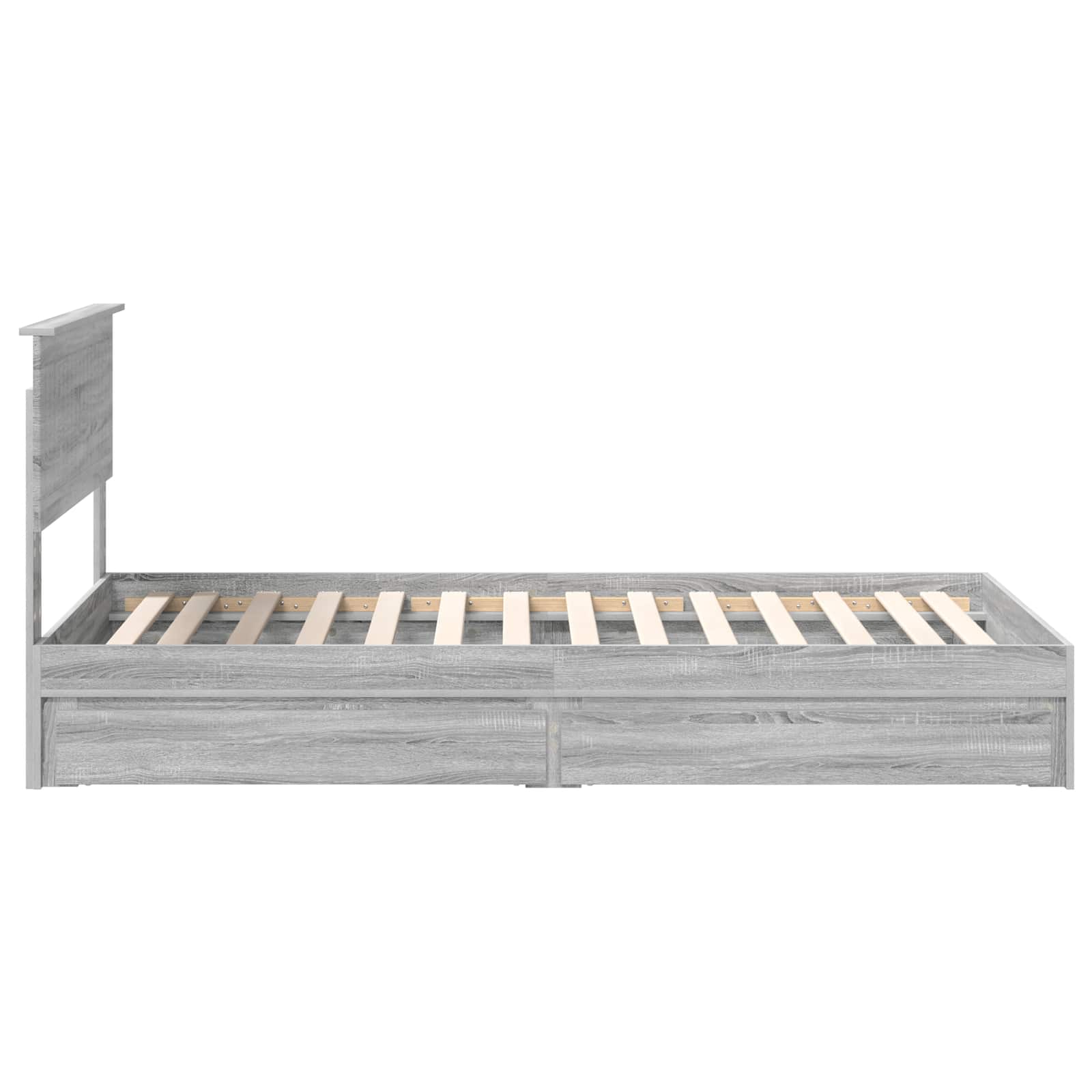Letto con Contenitore con testiera Grigio Sonoma 100 x 200 cm | homemem39