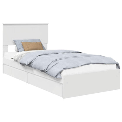 Letto con Contenitore Bianco 90 x 200 cm Legno multistrato | homemem39