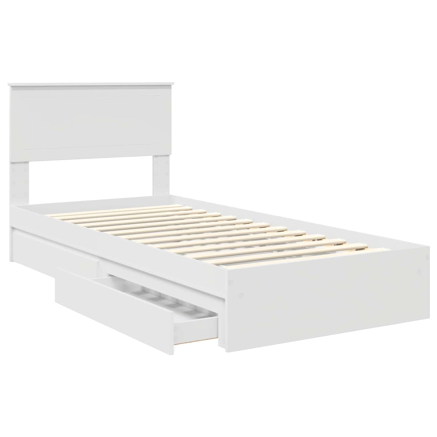 Letto con Contenitore Bianco 90 x 200 cm Legno multistrato | homemem39