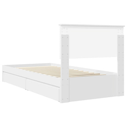 Letto con Contenitore Bianco 90 x 200 cm Legno multistrato | homemem39