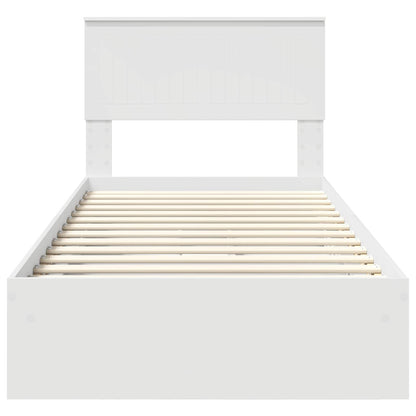 Letto con Contenitore Bianco 90 x 200 cm Legno multistrato | homemem39