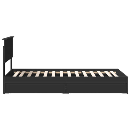 Letto con Contenitore Nero 90 x 190 cm Legno multistrato | homemem39