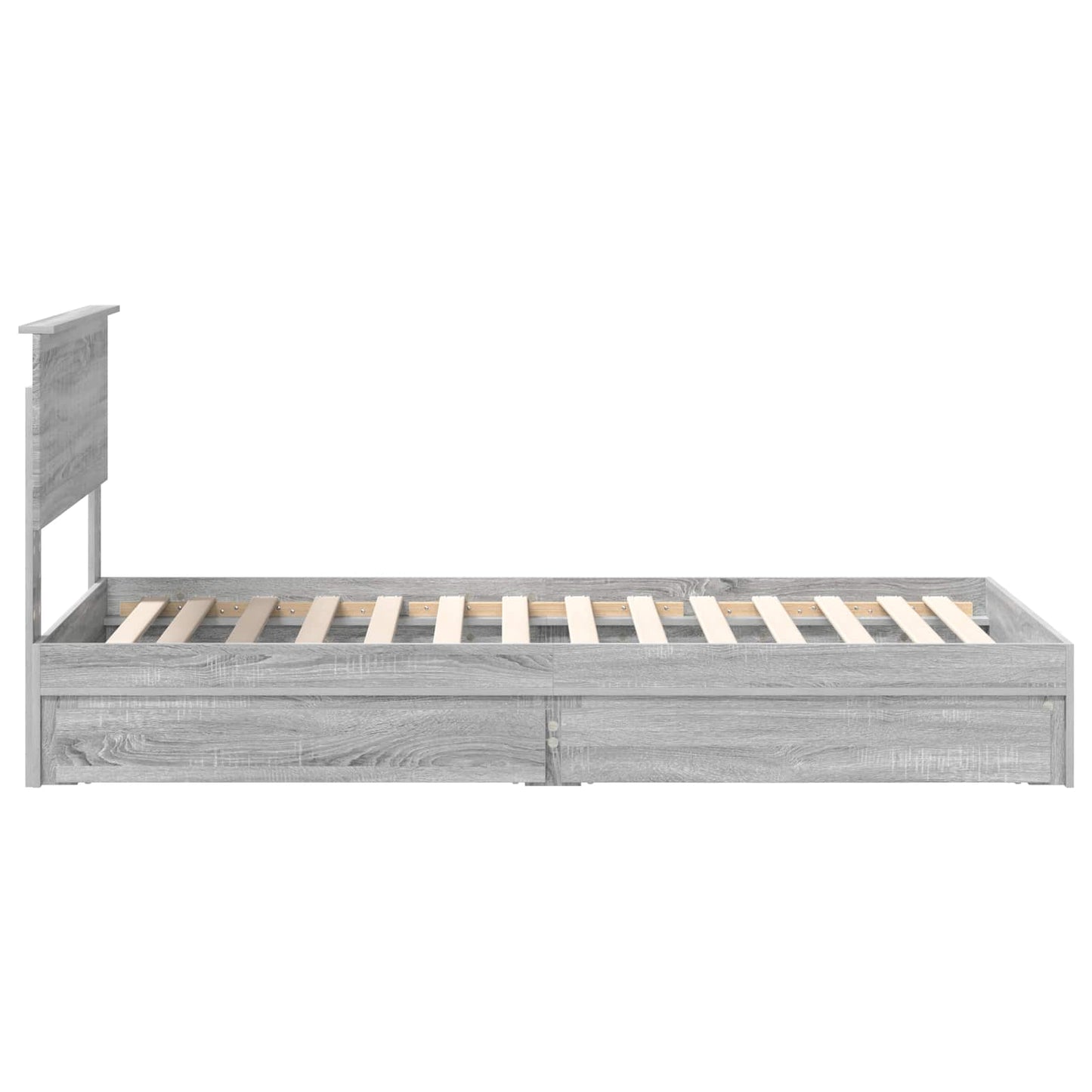 Letto con Contenitore con testiera Grigio Sonoma 90 x 190 cm | homemem39
