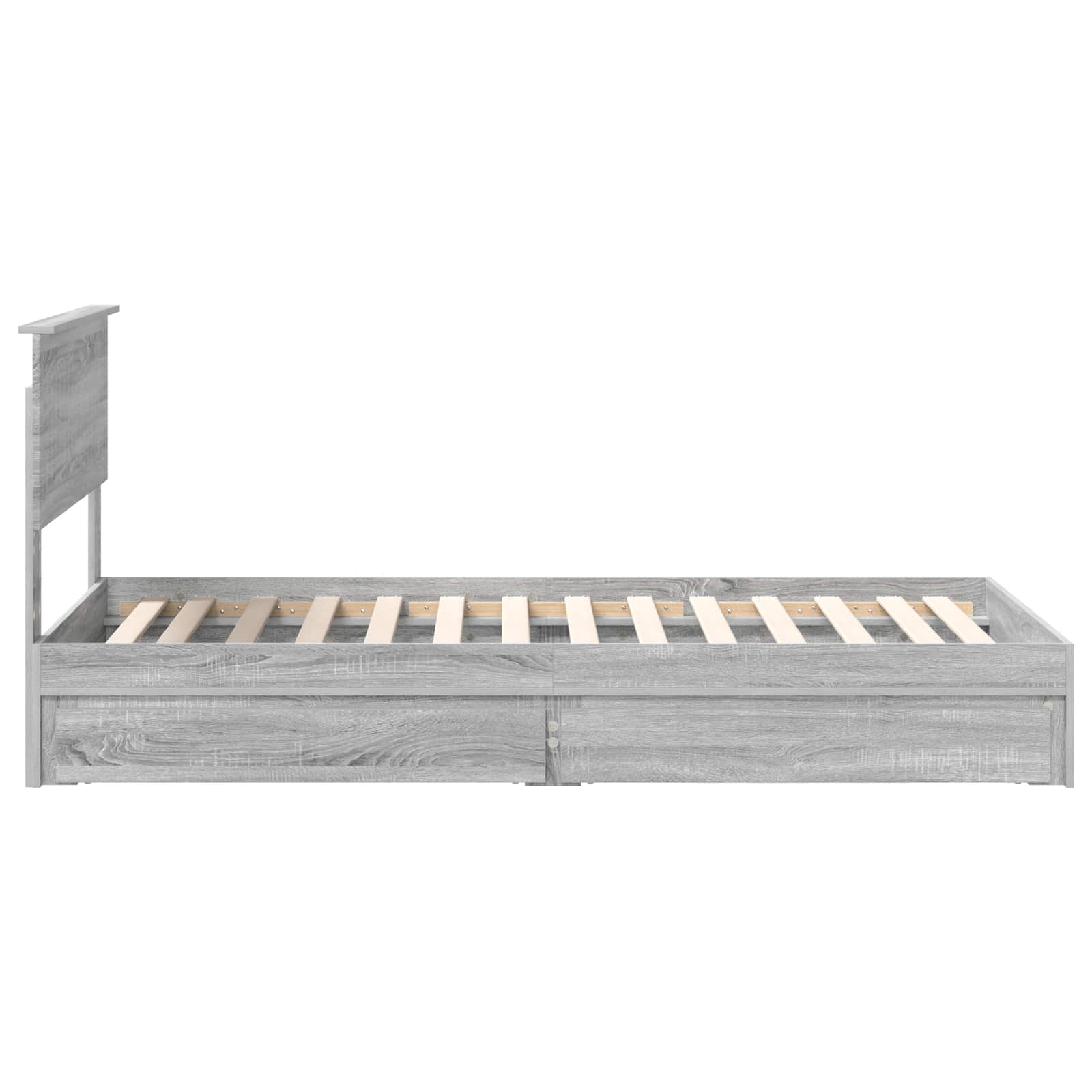 Letto con Contenitore con testiera Grigio Sonoma 90 x 190 cm | homemem39