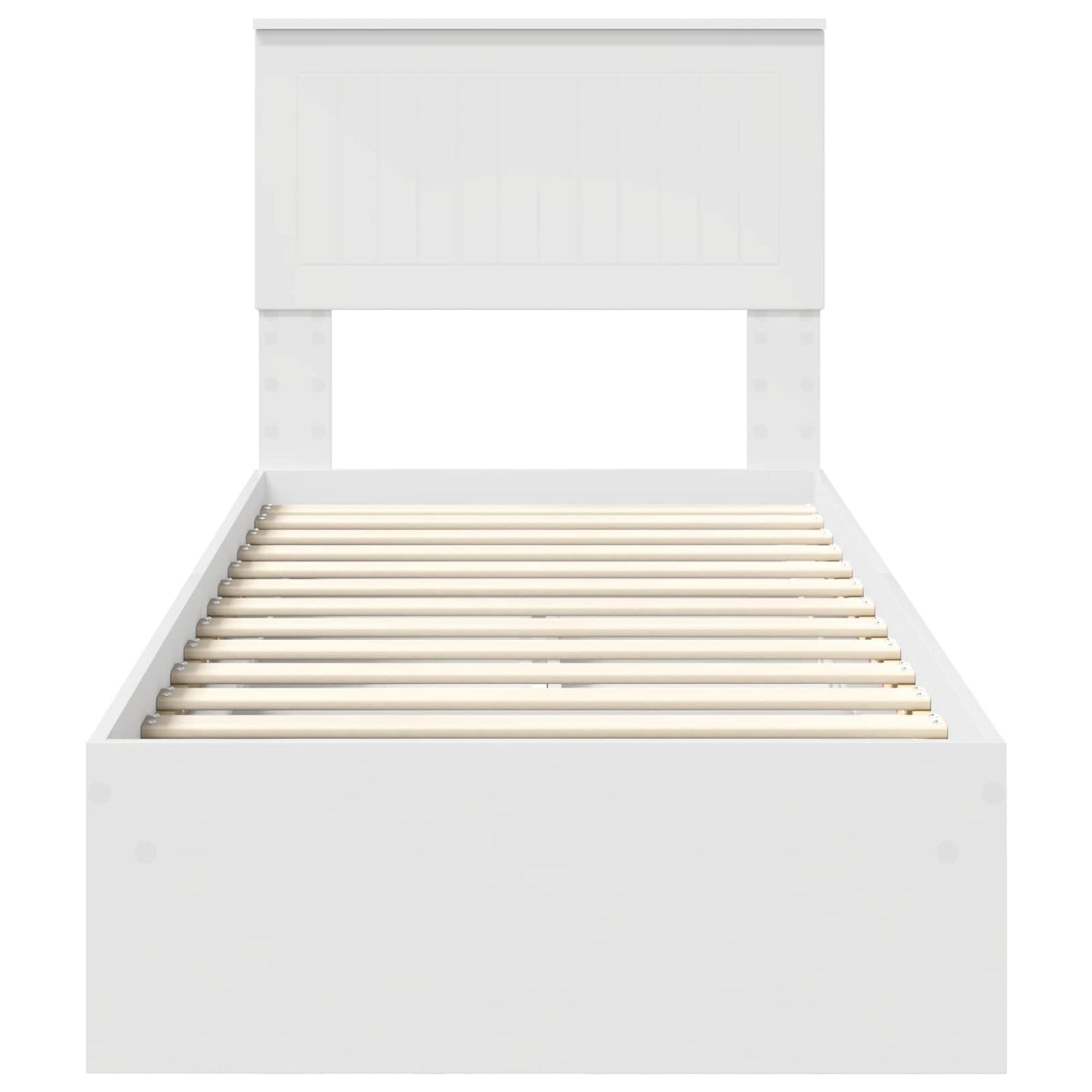 Letto con Contenitore Bianco 75 x 190 cm Legno multistrato | homemem39